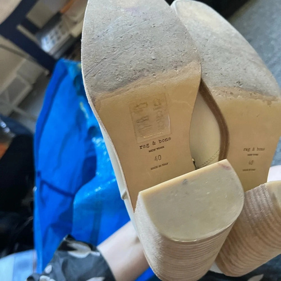 Rag & Bone Axel Leather Square Toe Booties, size 40 - Picture 5 of 9